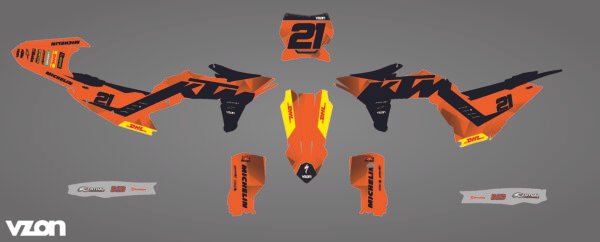 KIT DECO MOTOCROSS KTM - OMBRE EDITION KIT DECO MOTOCROSS KTM - OMBRE EDITION