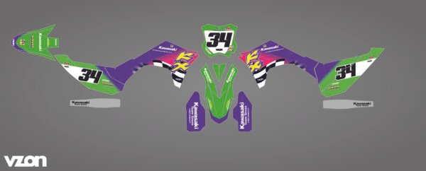 KIT DECO MOTOCROSS KAWASAKI - RETRO EDITION KIT DECO MOTOCROSS KAWASAKI- RETRO EDITION